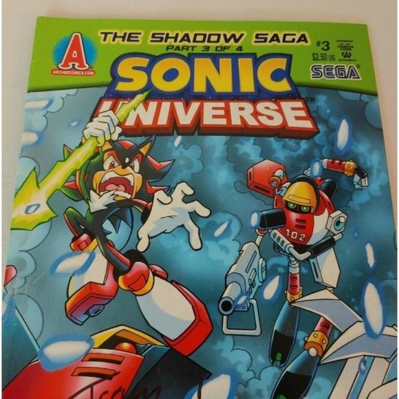 Sonic Universe Comic Book Issie #3 June 2009 The Shadow Saga 3 of 4 Signed Issue - Picture 5 of 10
